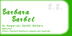 barbara barbel business card